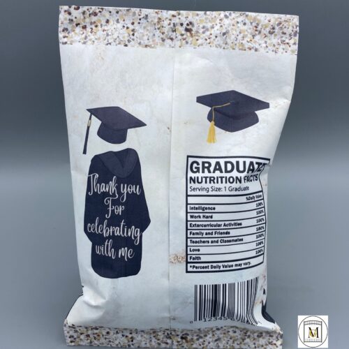 Graduation Chip Bag Popcorn Cover Editable Major Gates