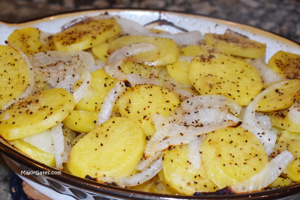 Sliced Potatoes and Onions
