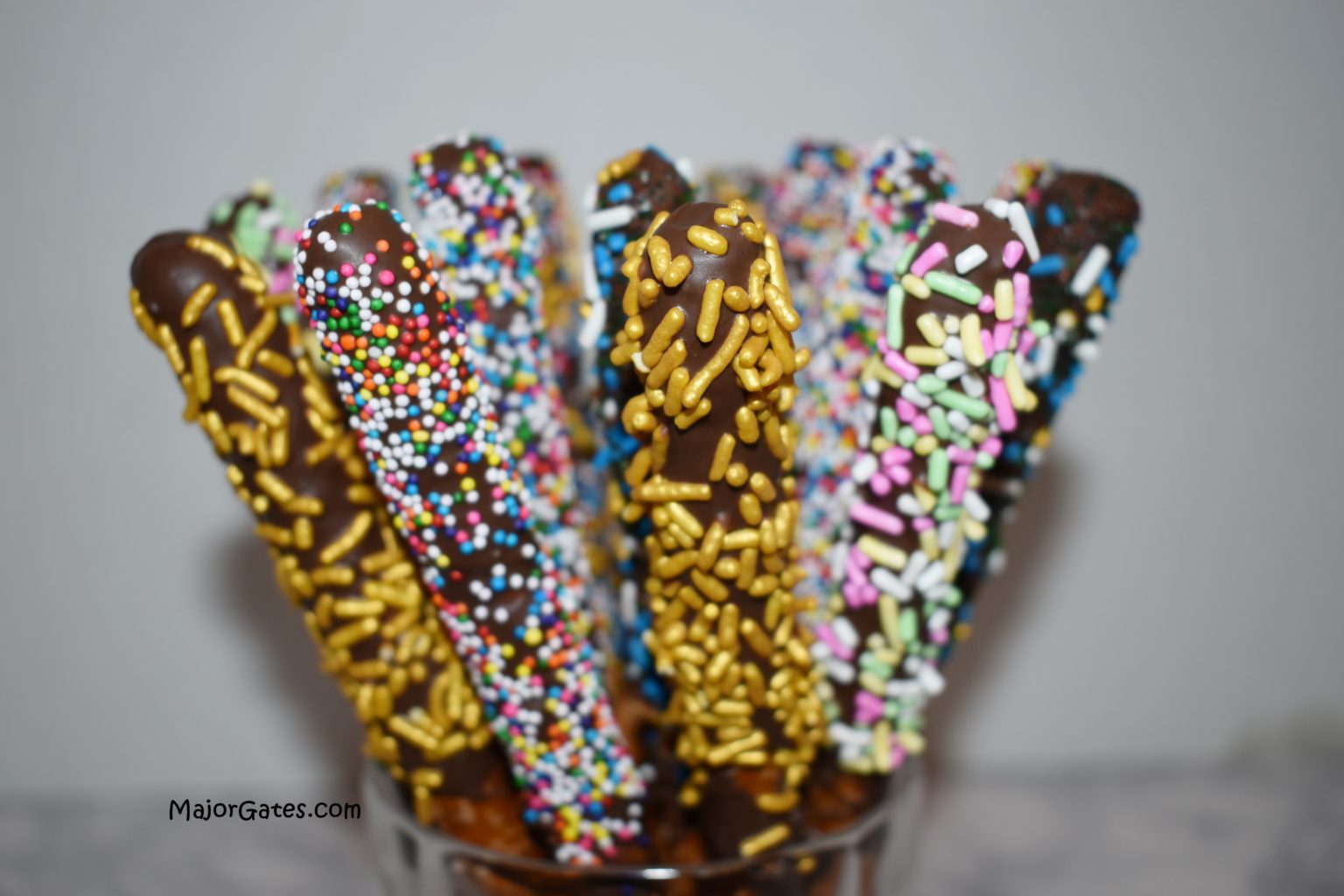 Chocolate Covered Pretzel Sticks · Major Gates