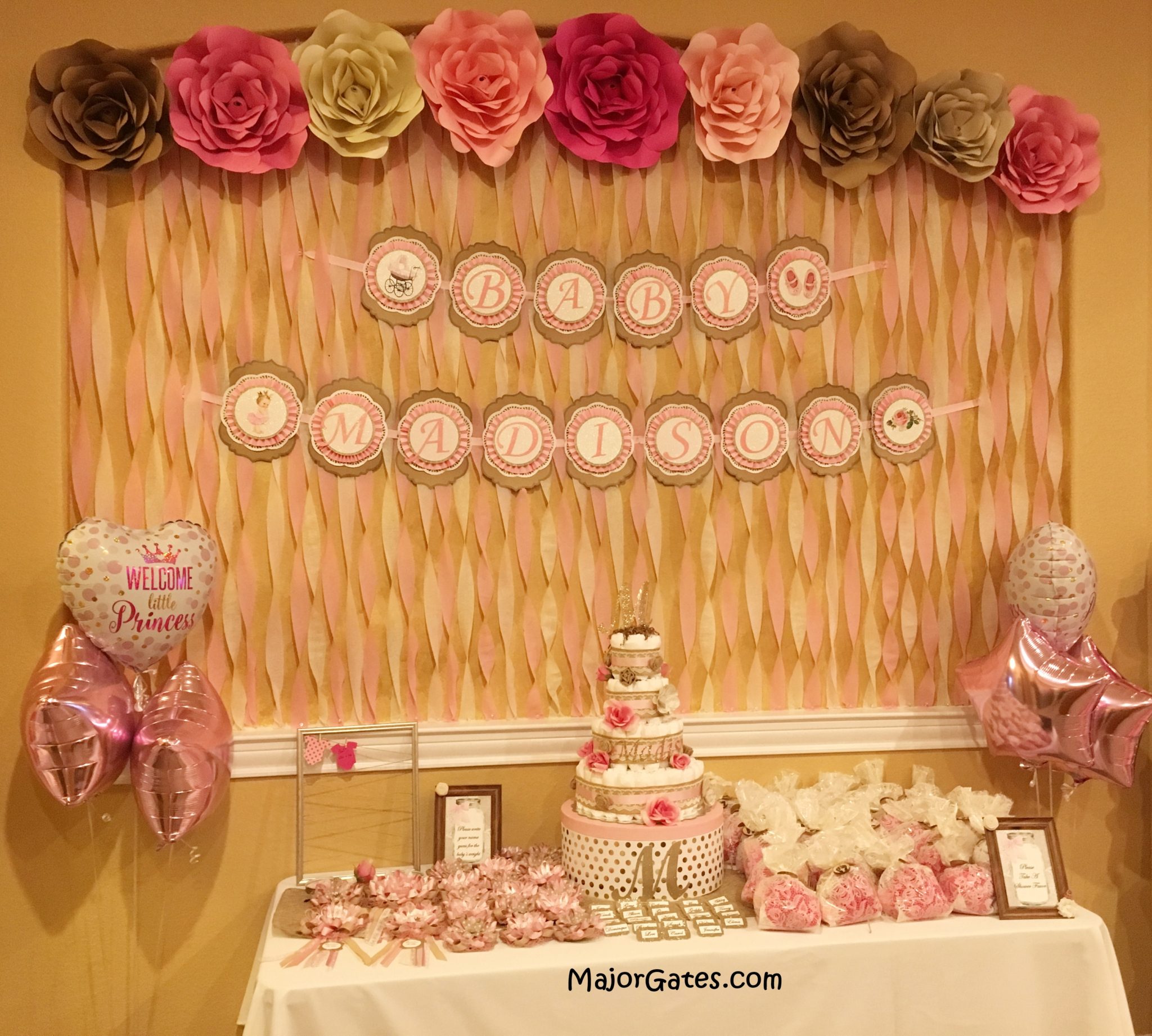 Rustic Pink Baby Shower Ideas
