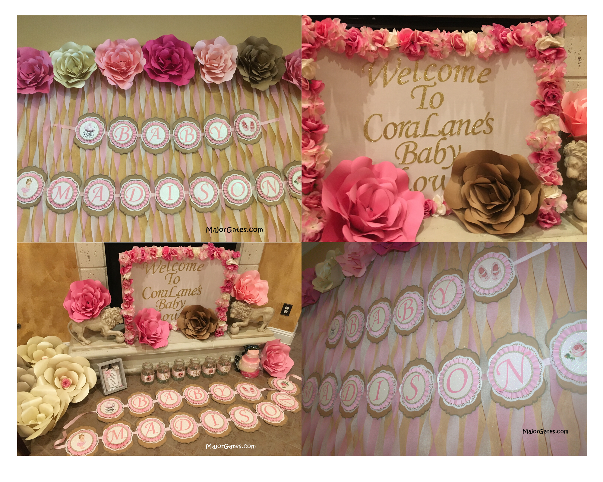 Rustic pink best sale baby shower