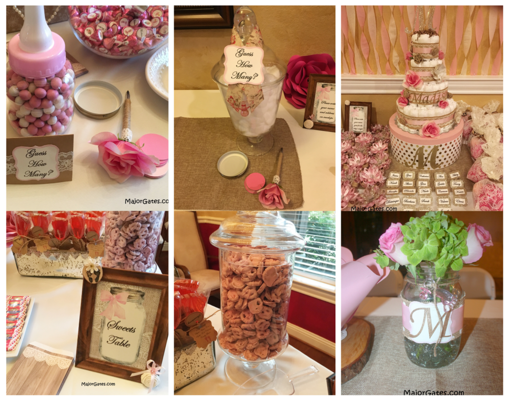  Sweet Baby Co. Pink Baby Shower Decorations for Girl