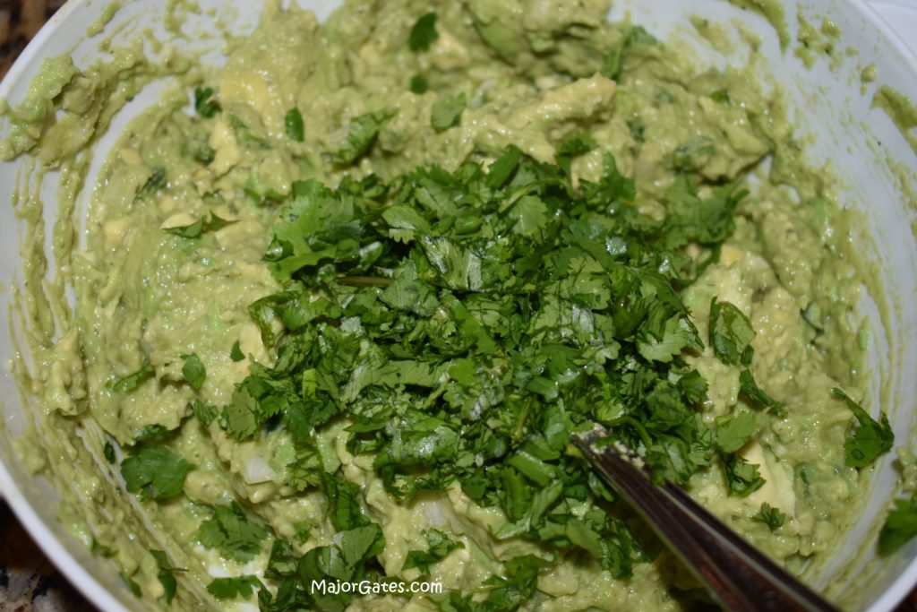 Cilantro in Guacamole