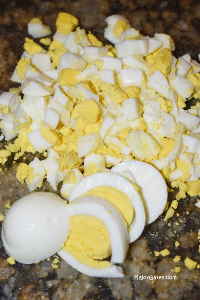 chopped eggs