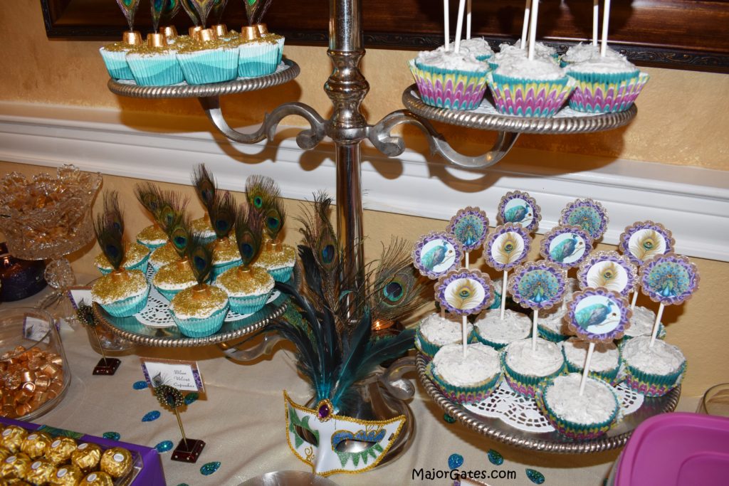 Custom Peacock Cupcake Toppers