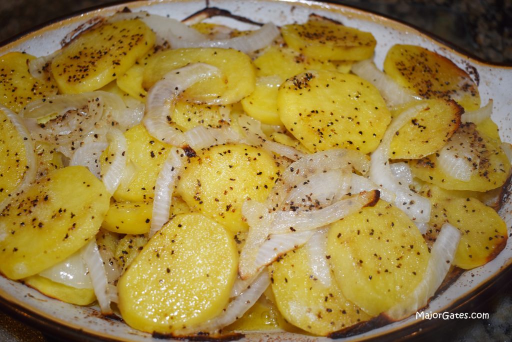 Sliced Potatoes and Onions