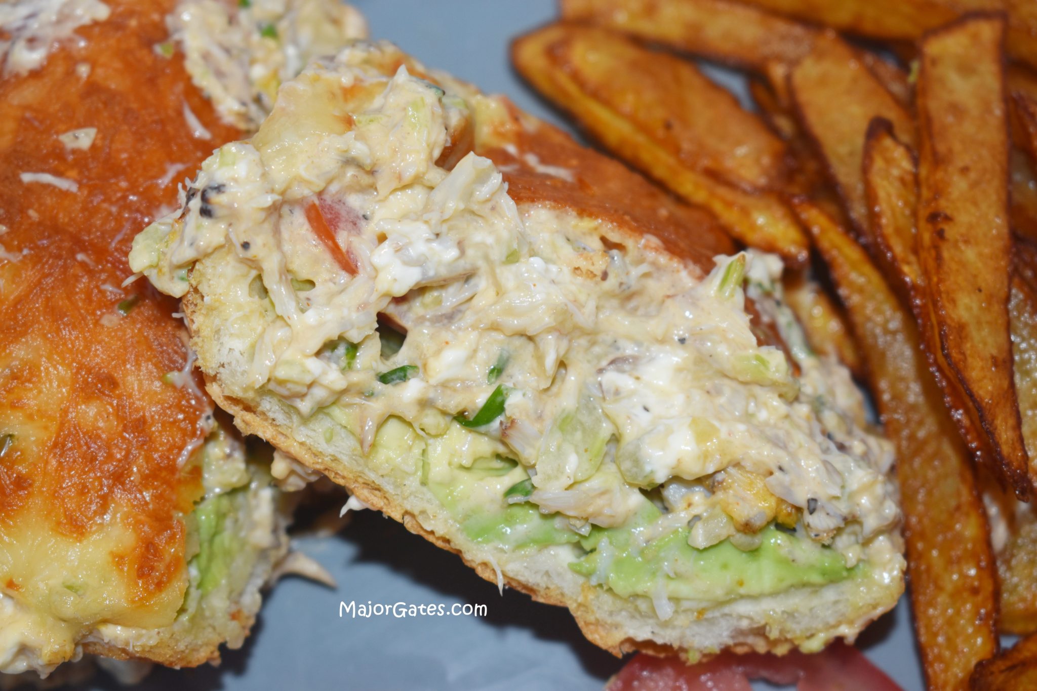 Open Crab Faced Sandwich