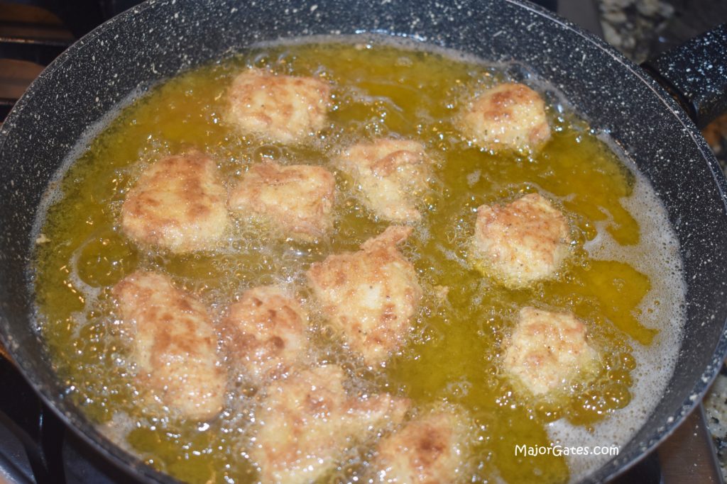 Frying Chicken Nuggets