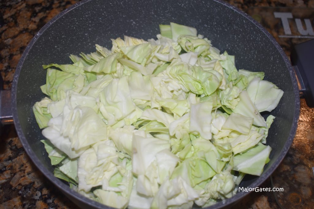 chopped cabbage