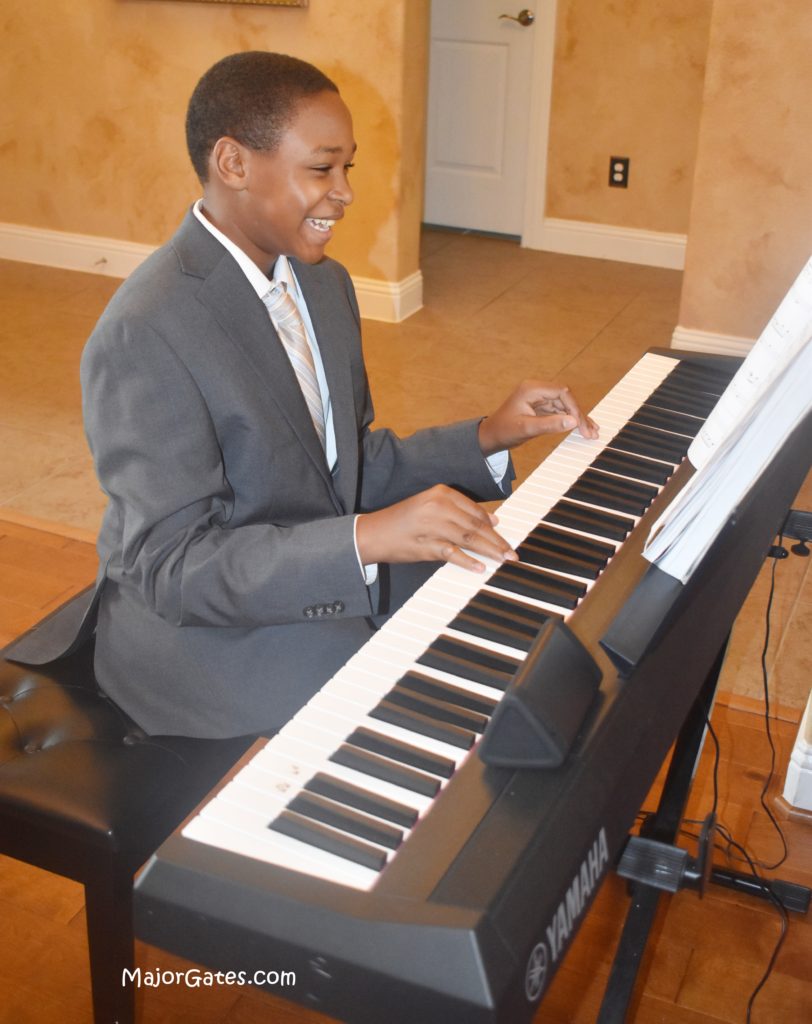 Son on Piano