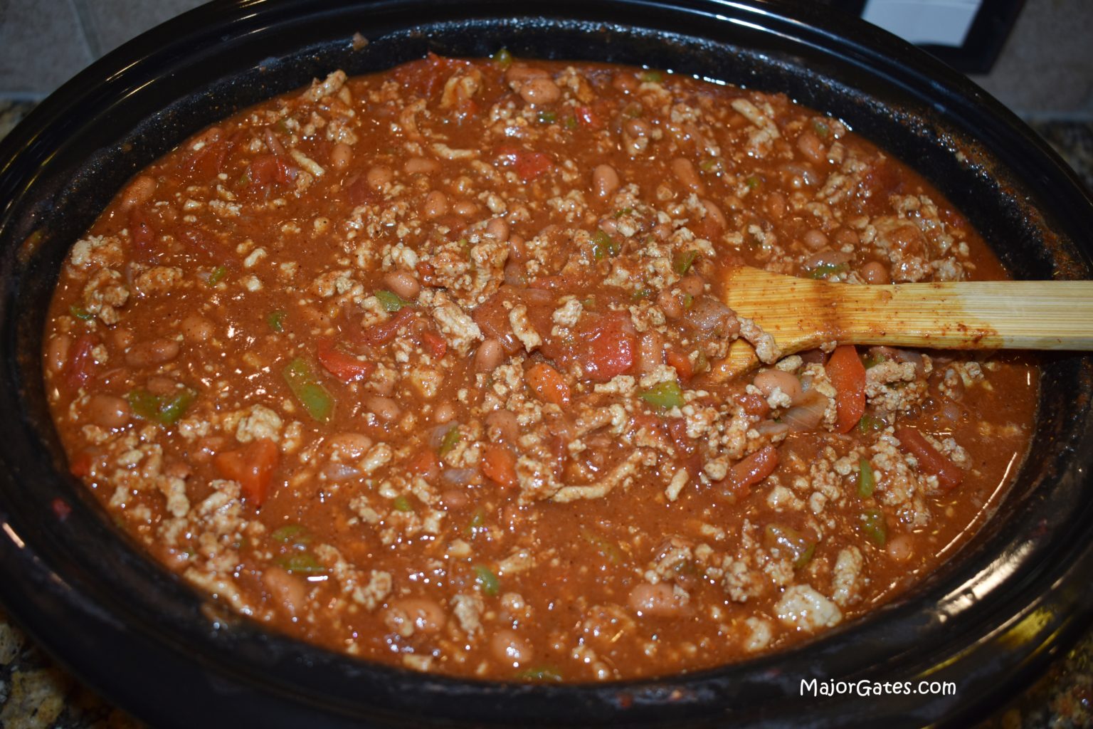 Ground Turkey Crock Pot Chili · Major Gates