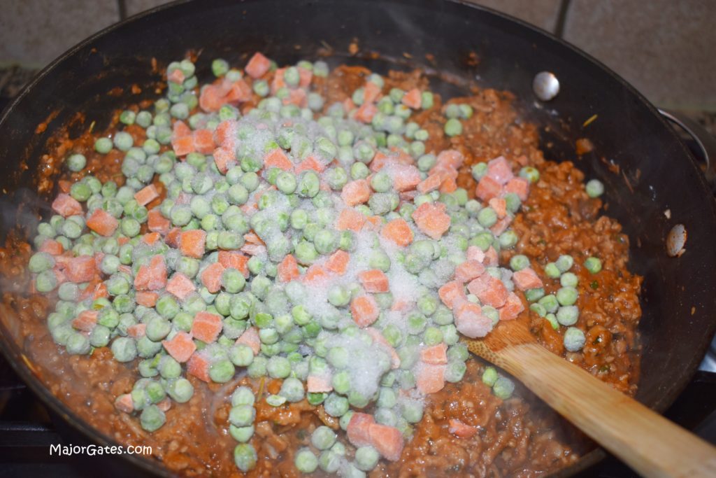 Frozen peas and carrots