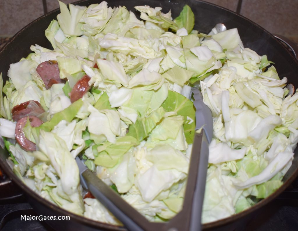 Cabbage and Jalapeno Sausage