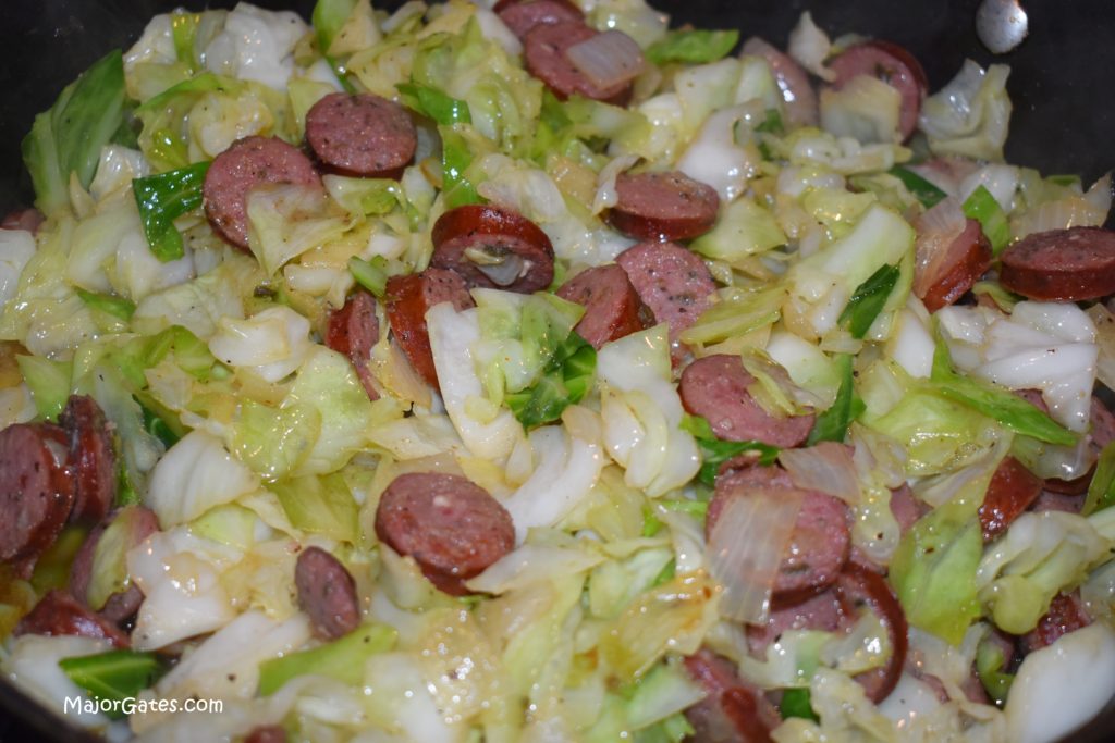 Cabbage and Jalapeno Sausage