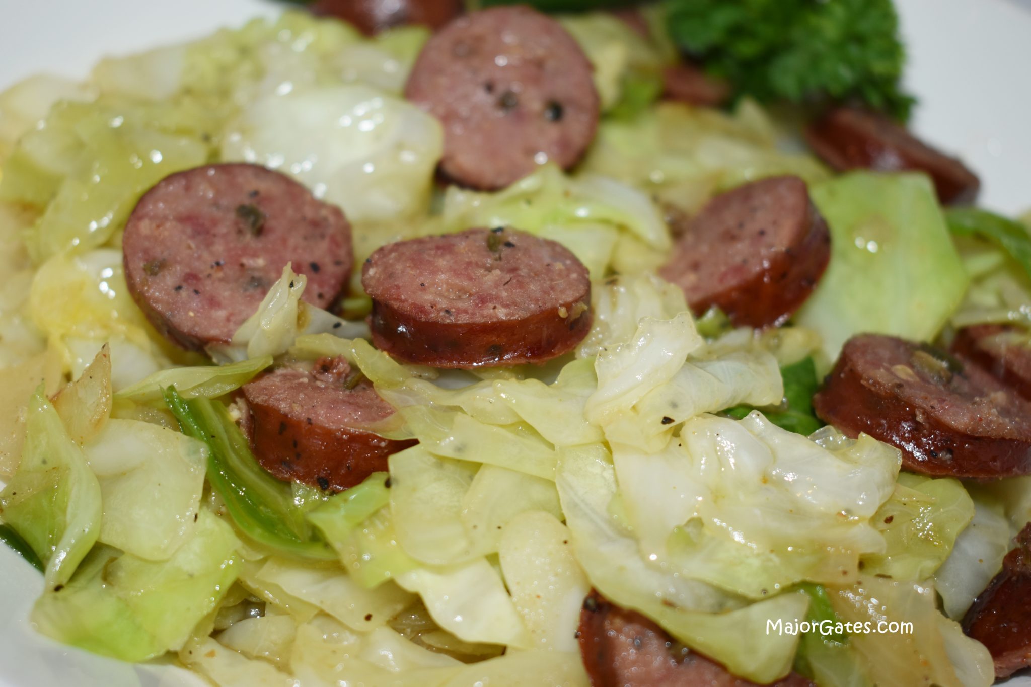 Cabbage and Jalapeno Sausage