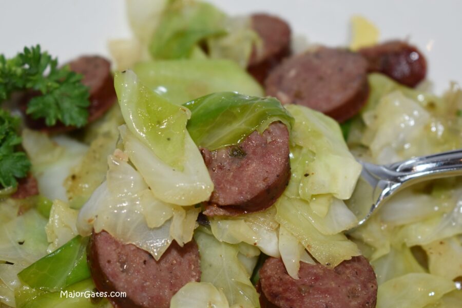 Cabbage and Jalapeno Sausage · Major Gates