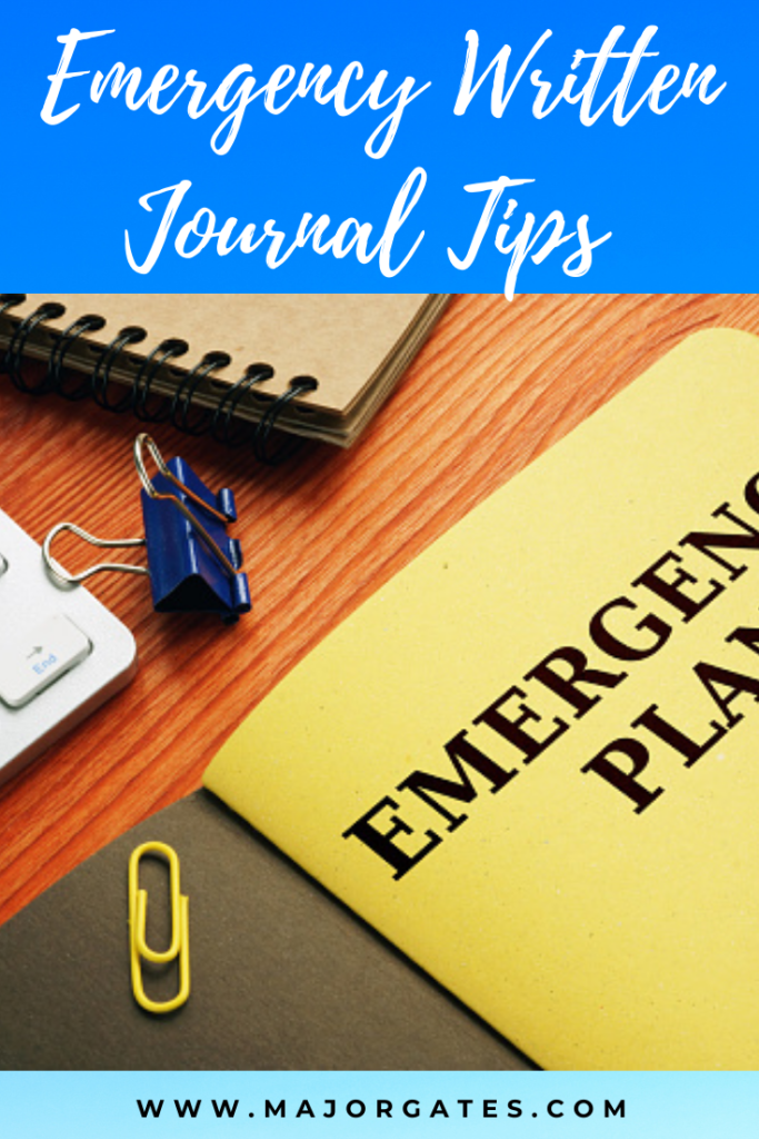Emergency Written Journal Plan
