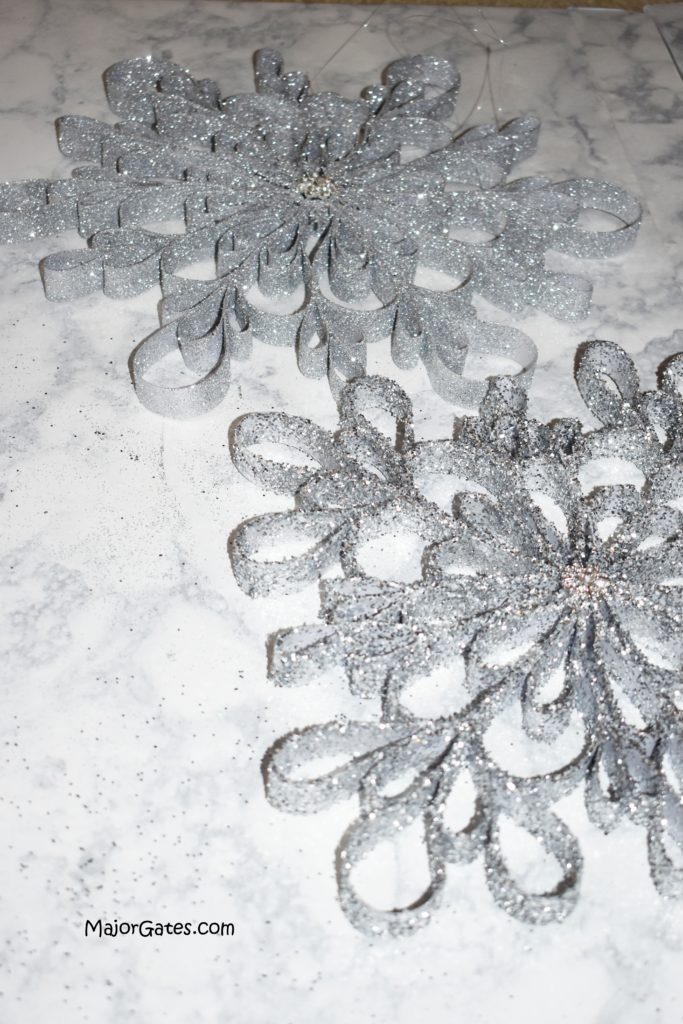 Giant Glitter Paper Snowflakes