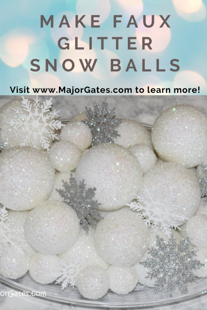 Glitter Faux Snow Balls