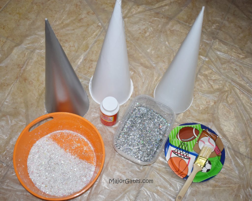 Glitter Cone Christmas Trees