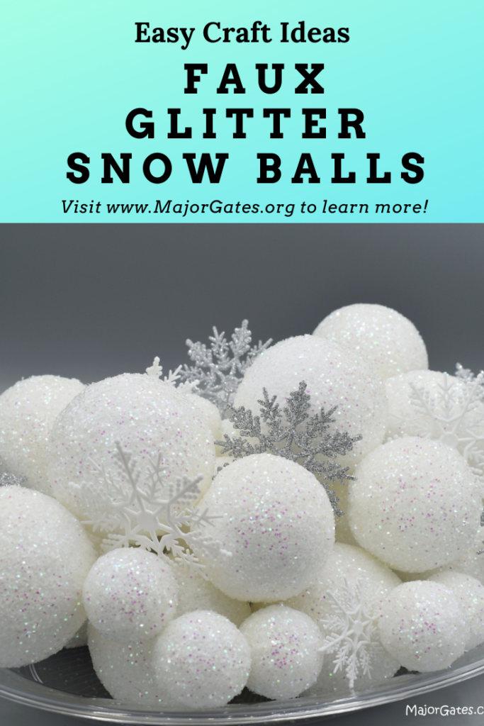 Faux Glitter Snow Balls