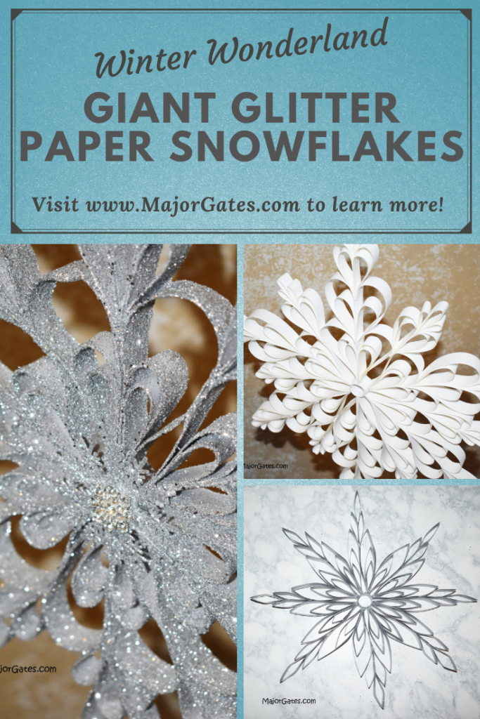 Giant Glitter Paper Snowflakes