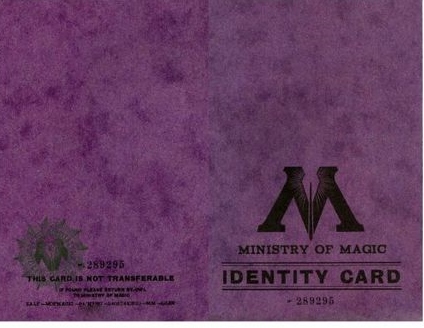 Ministry of Magic Identity Card