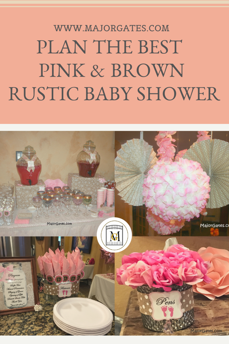 Pink and Brown Rustic Baby Shower