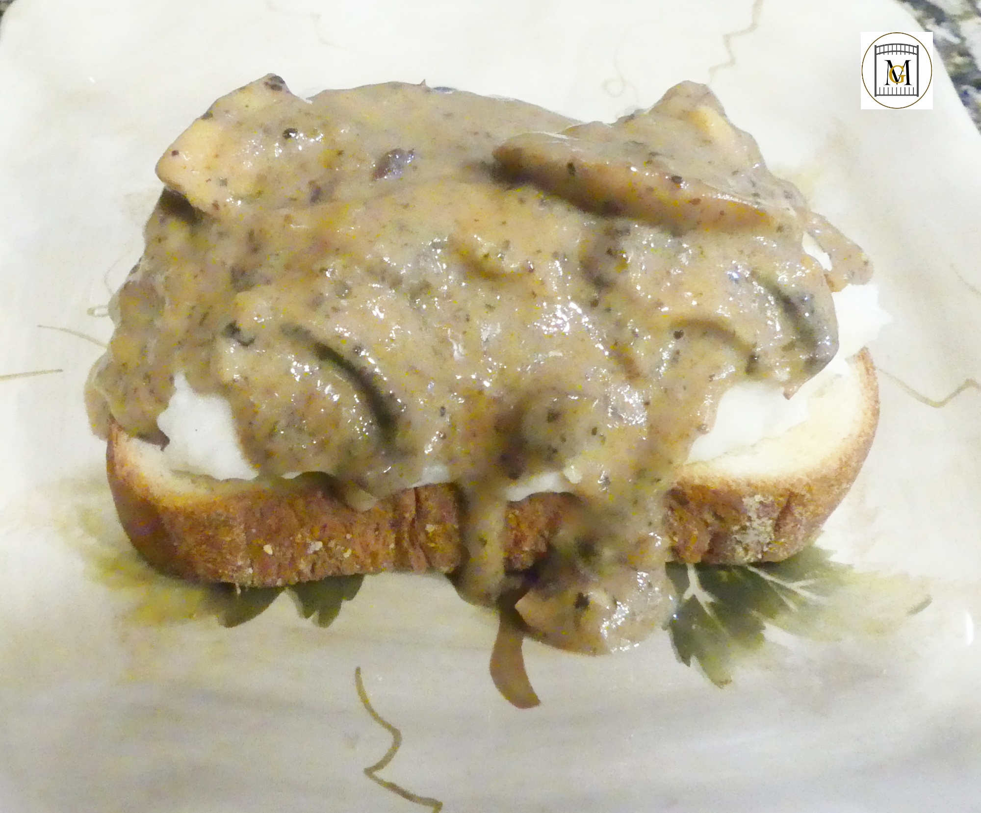 Open Faced Pot Roast Sandwich