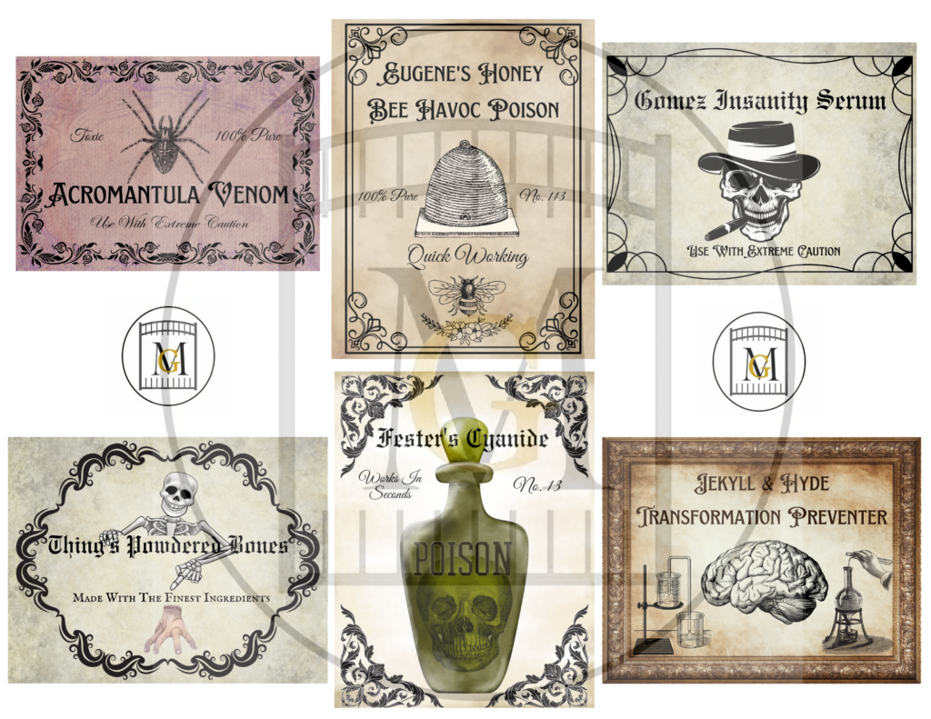 Wednesday/Halloween/Wizard Potion Bottle Label Bundle Download · Major ...