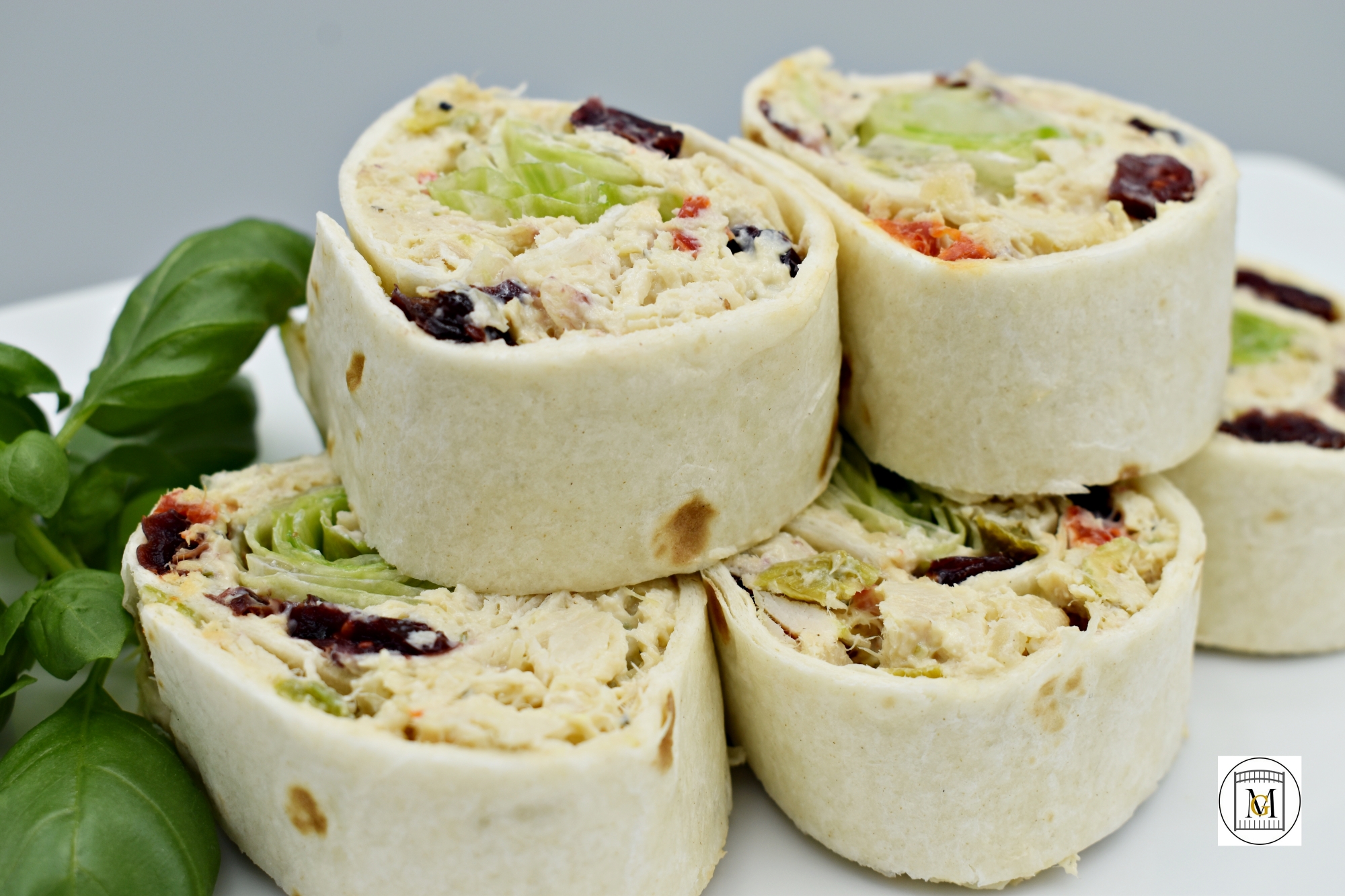 Cranberry Chicken Salad Pinwheels