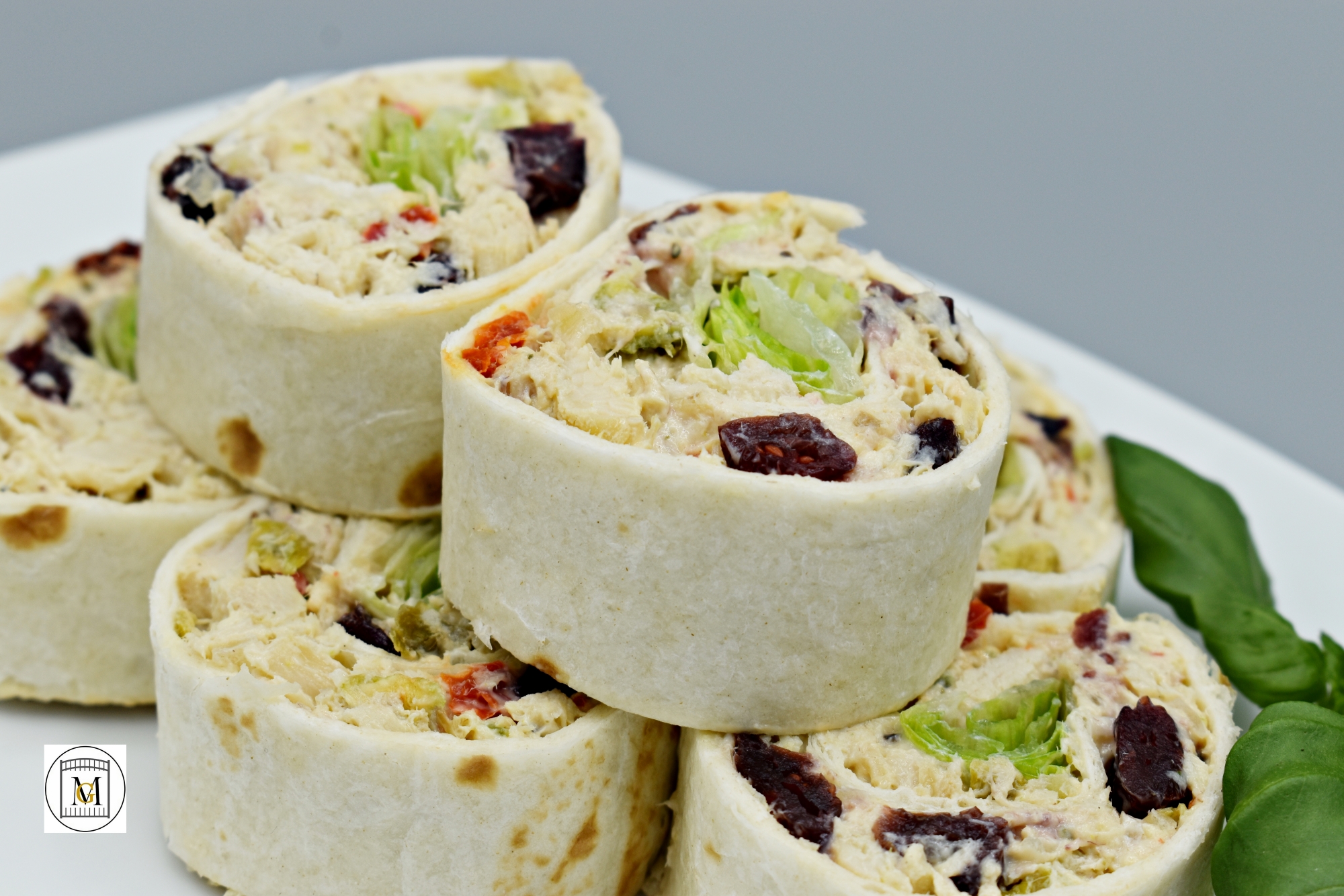 Cranberry Chicken Salad Pinwheels