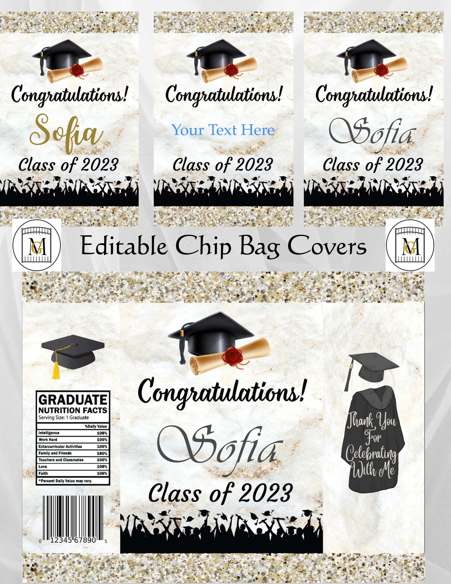 Graduation Chip Bag