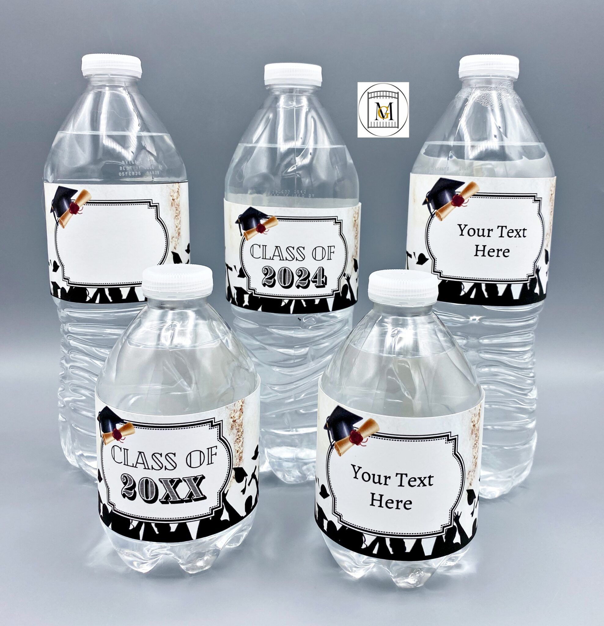 Class of 2023 Custom Graduation Party Water Bottle Labels