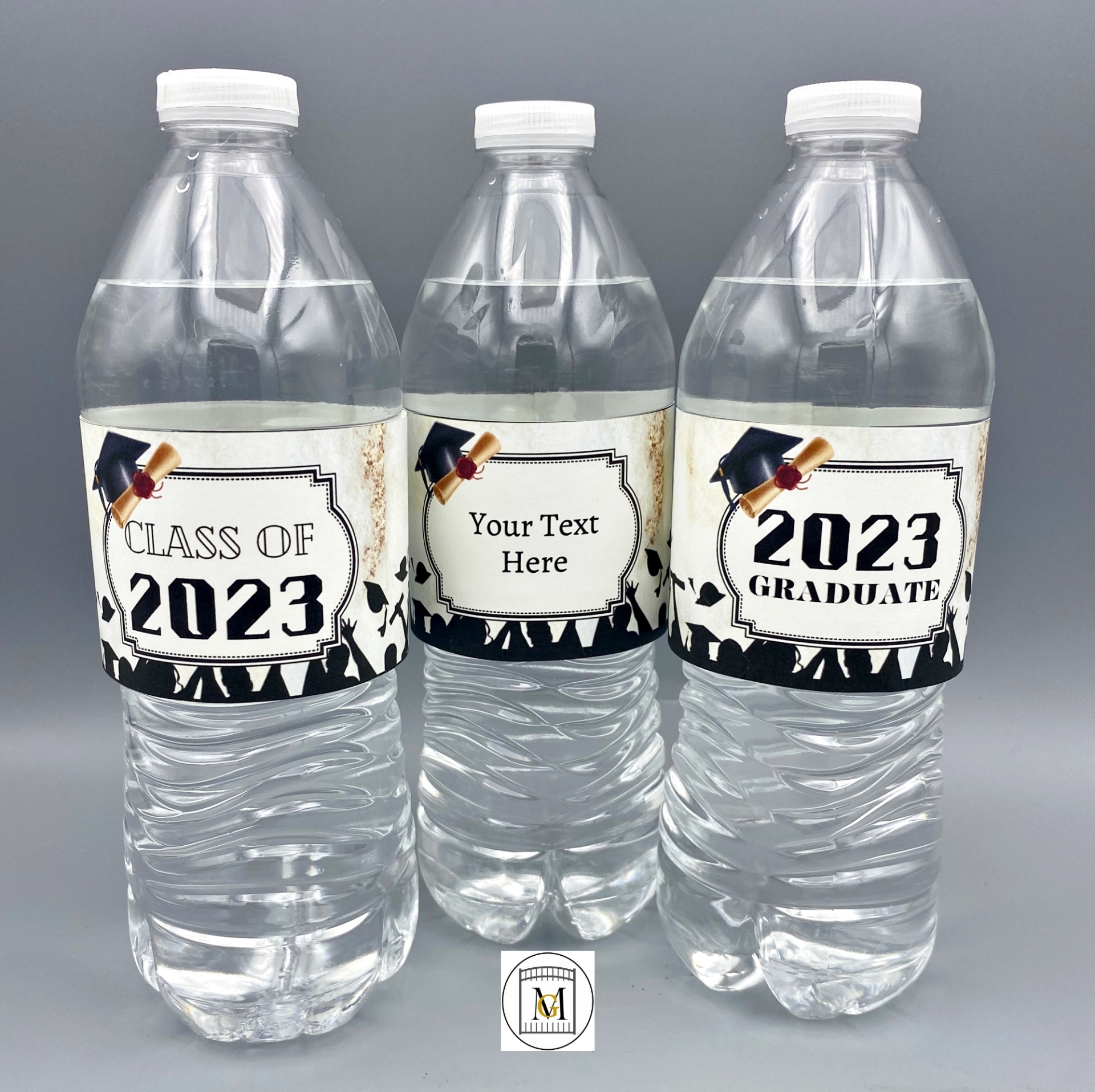 Modern Graduation Water Bottle Labels - Announce It!