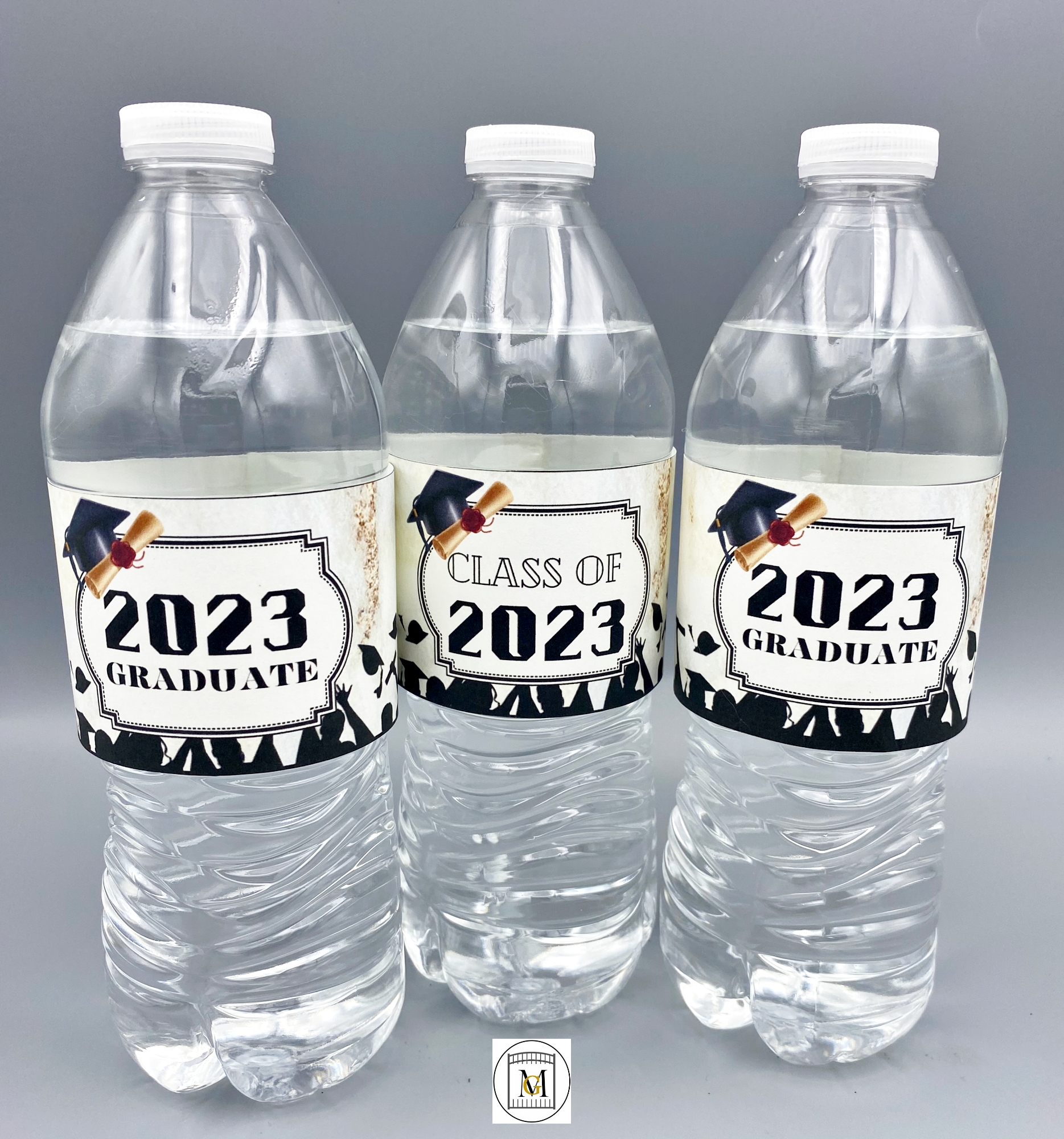 Modern Graduation Water Bottle Labels - Announce It!