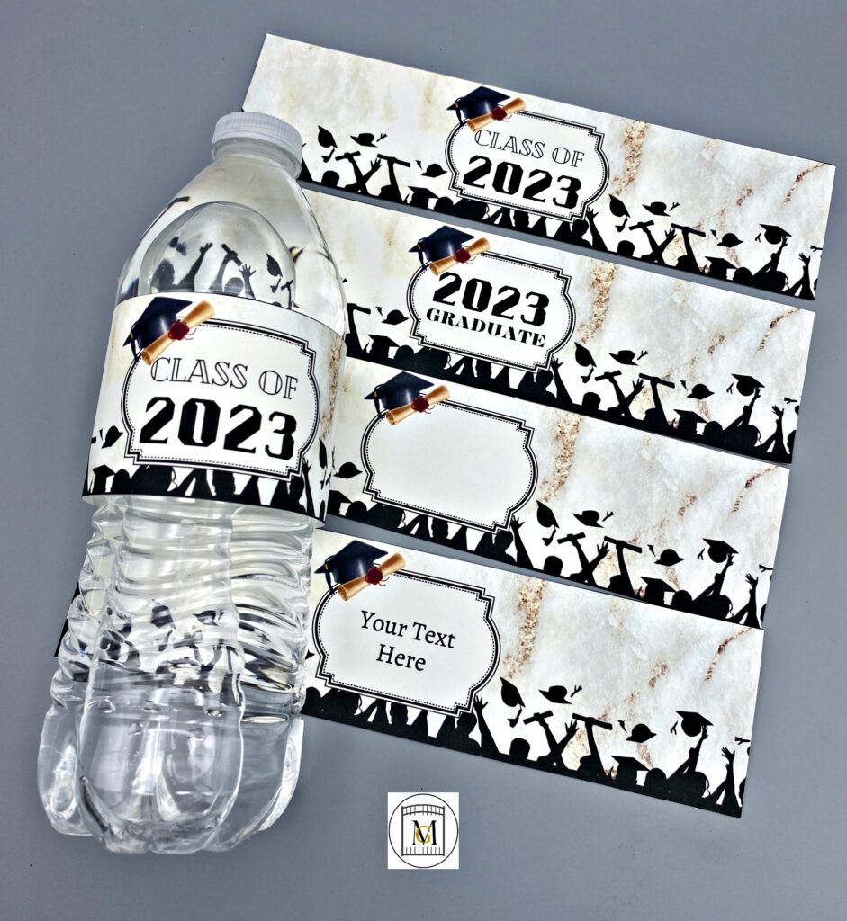 Modern Graduation Water Bottle Labels - Announce It!