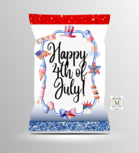 4th of July Chip Bag Cover