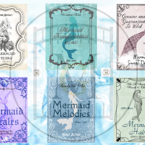 Mermaid Birthday Party Potion Bottle Label Bundle · Major Gates