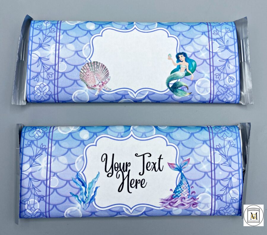 Mermaid Hershey Bar Label