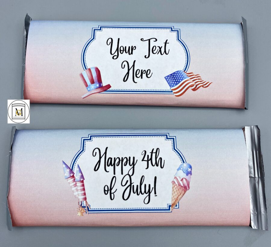 4th of July Hershey Labels