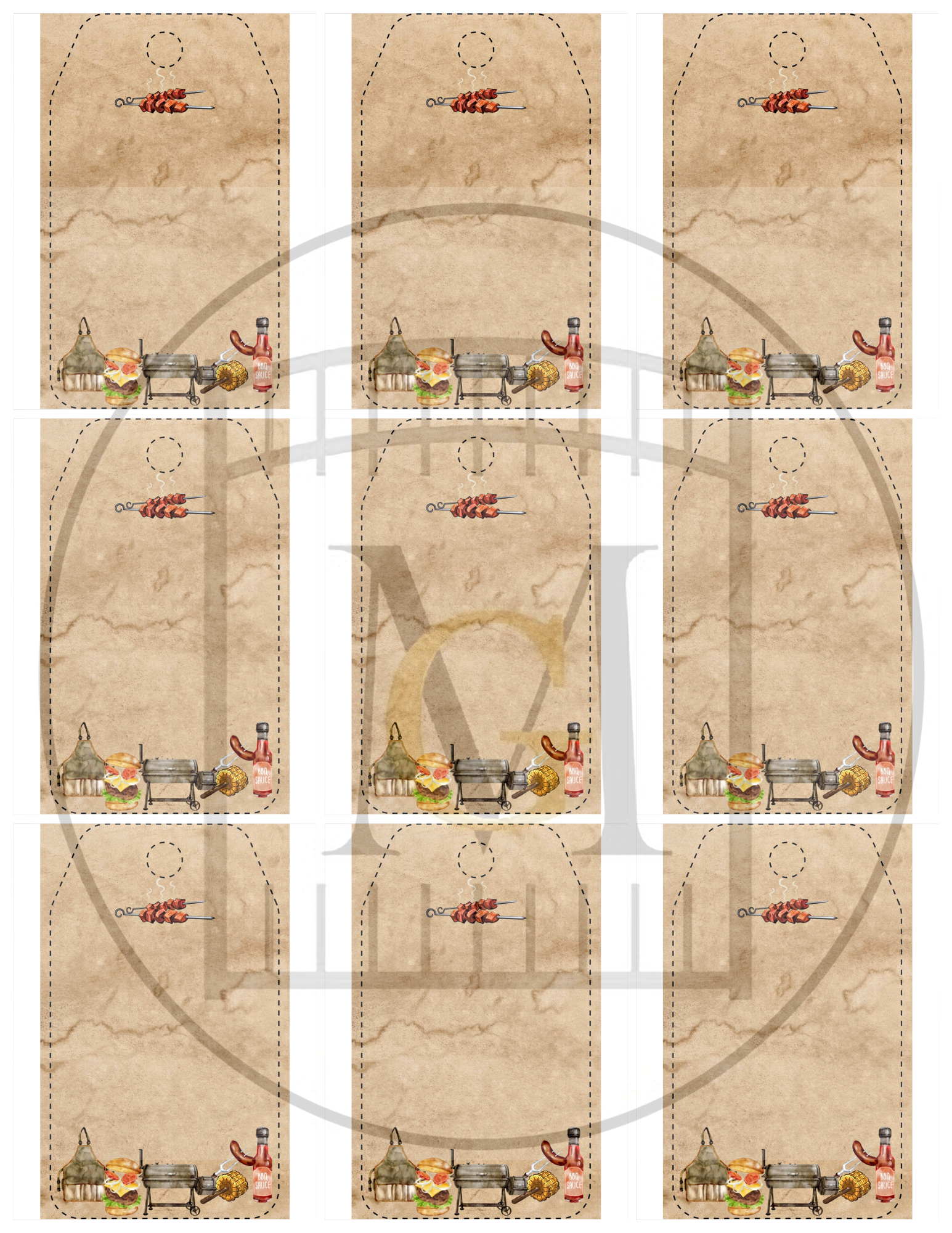 Barbecue EDITABLE Favor/Thank You Tag Labels - Image 6