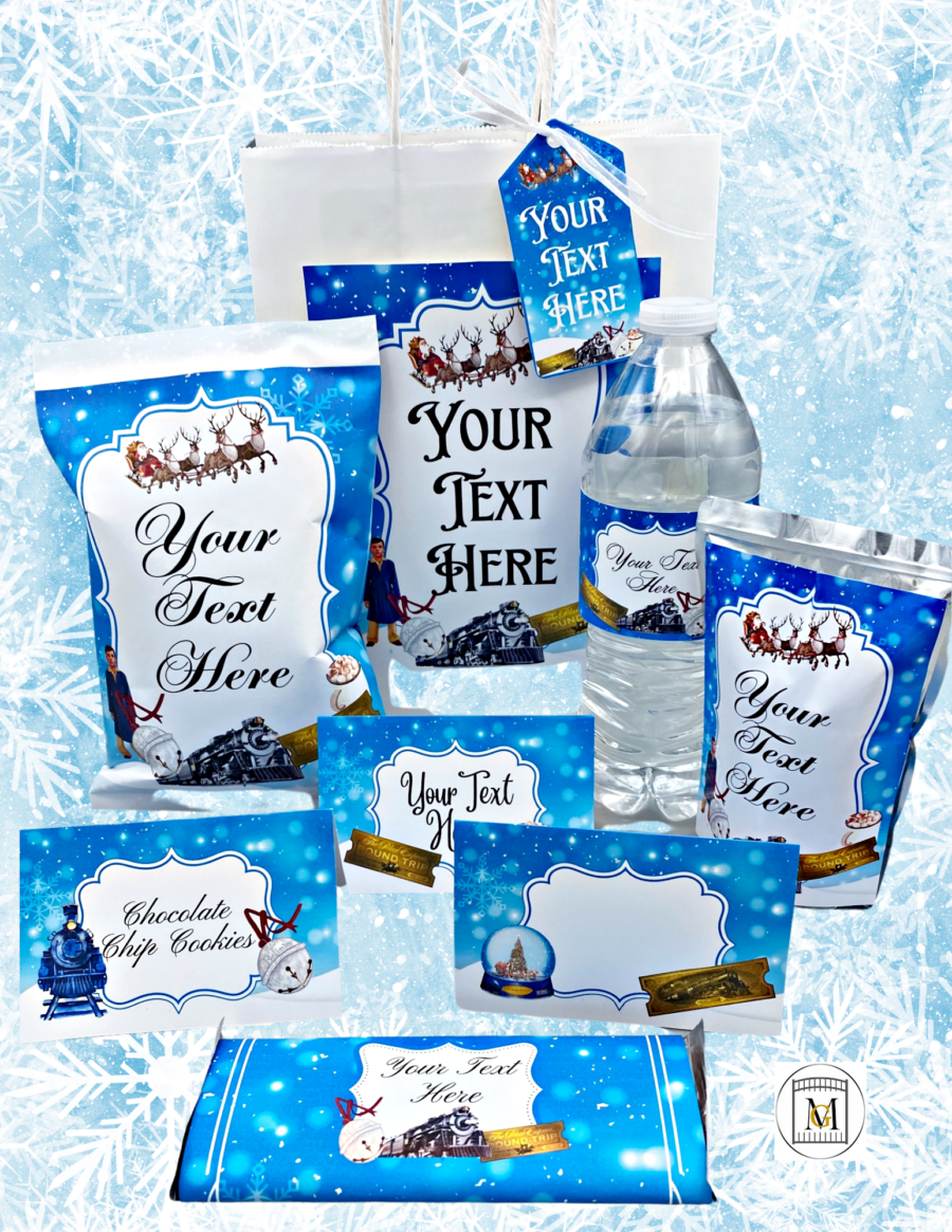 Polar Express Party Label Bundle Download