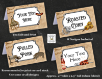 BBQ Place Cards/Food Tent Labels