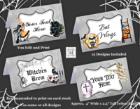 Halloween Place Cards/Food Tent Labels