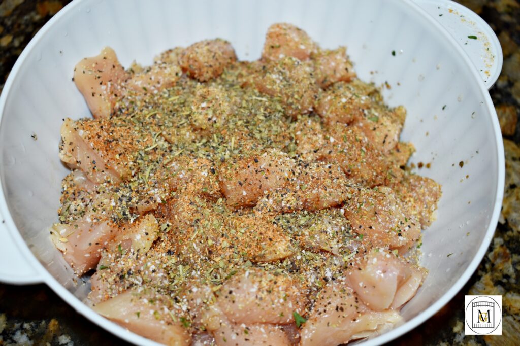 seasoned chopped chicken