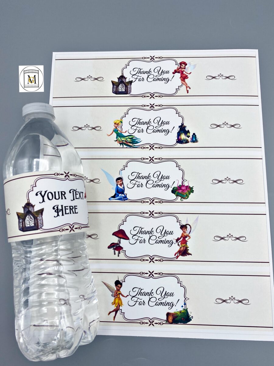 Fairy Water Bottle Labels