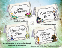 Fairy Place Cards/Food Tent Labels