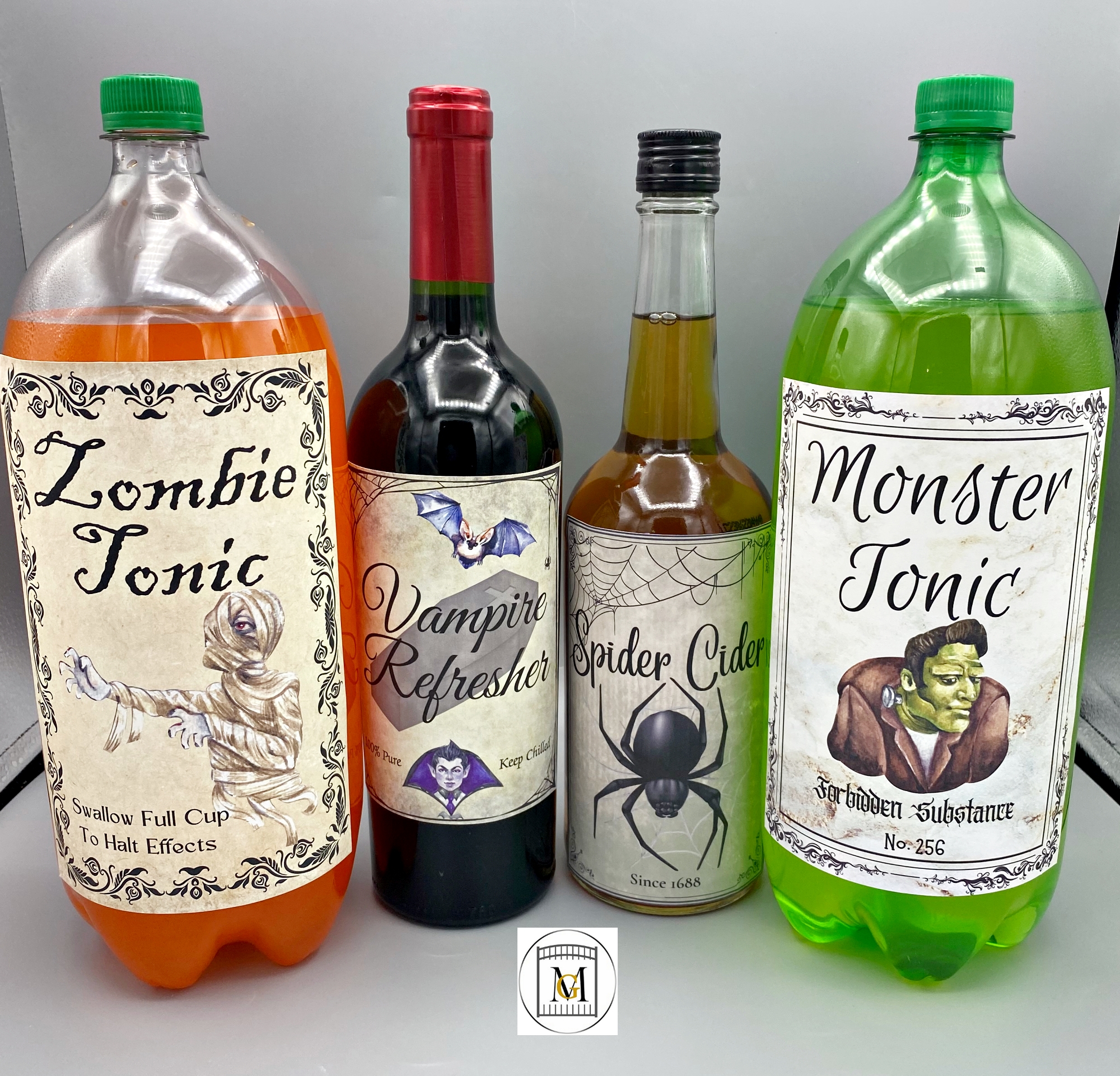 Halloween 2 liter Bottle Labels