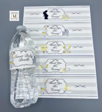 Baby Shower Elephant Water Bottle Labels